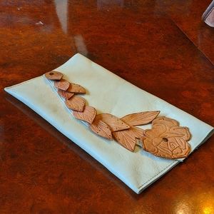 New, never used, GAP leather clutch